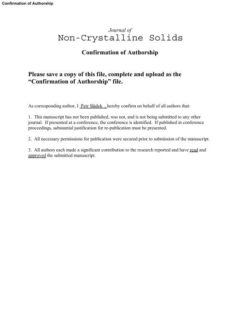 Elsevier Editorial System(tm) for Journal of Non-Crystalline ... - Amper