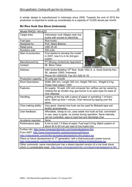 Micro-gasification: Cooking with gas from biomass - Amper