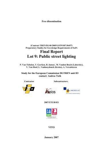 Final Report Lot 9: Public street lighting - Amper