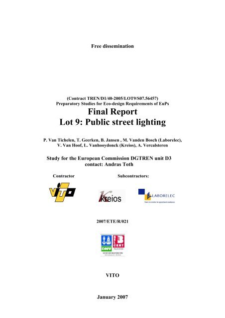 Final Report Lot 9: Public street lighting - Amper