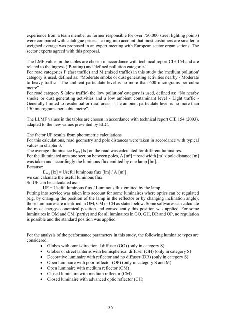 Final Report Lot 9: Public street lighting - Amper