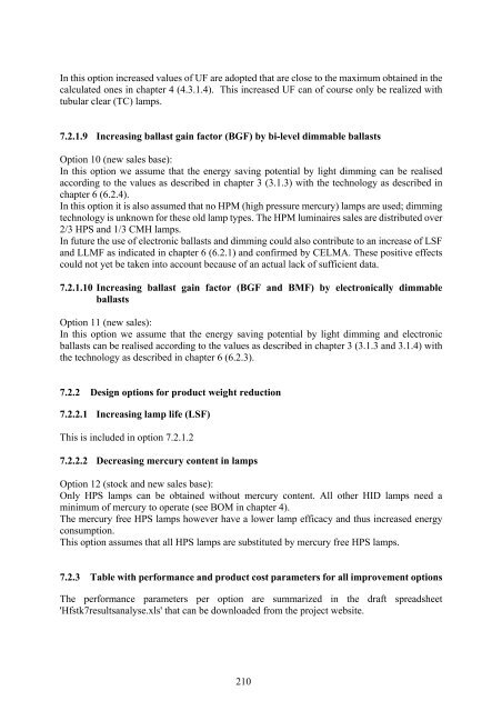 Final Report Lot 9: Public street lighting - Amper