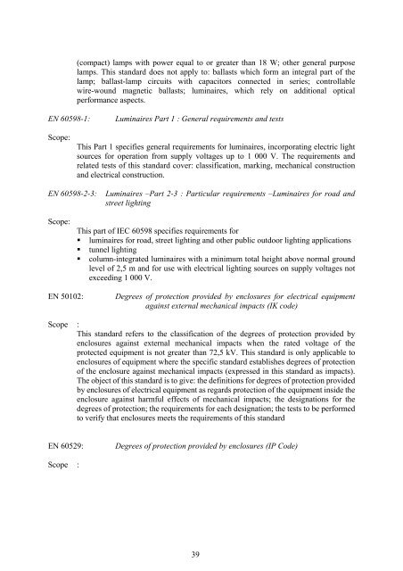 Final Report Lot 9: Public street lighting - Amper