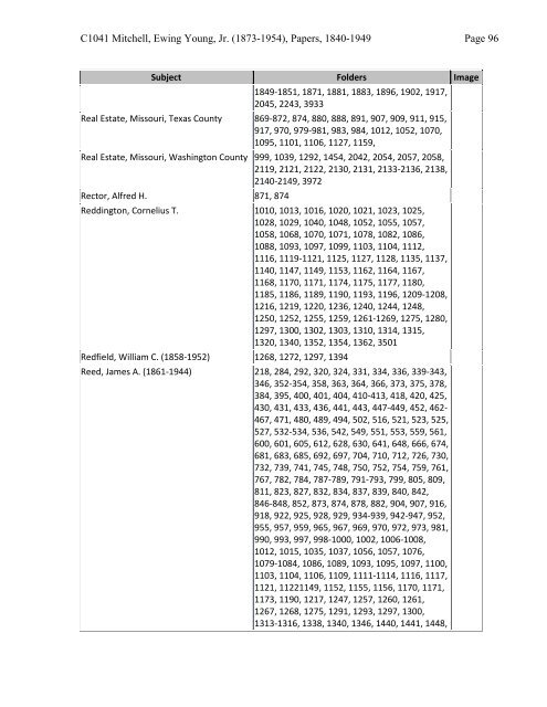 Mitchell, Ewing Young, Jr. (1873-1954), Papers, 1840-1949 (C1041)