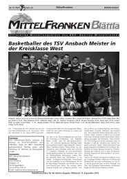 Basketballer des TSV Ansbach Meister in der Kreisklasse West