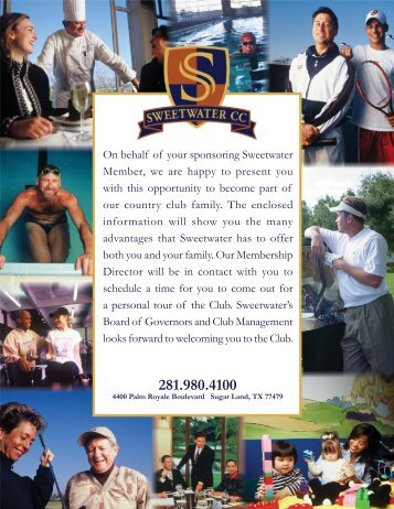 Sweetwater Membership Packet 2012