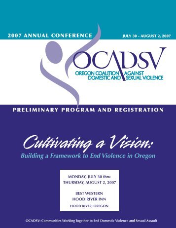 Building a Framework to End Violence in Oregon - Alternative ...