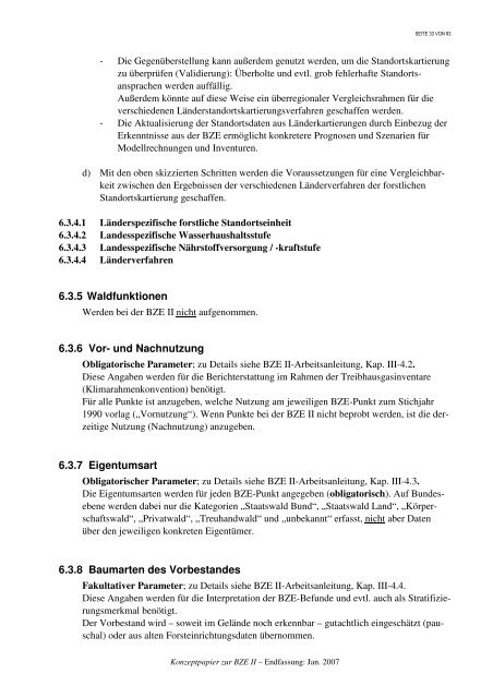 BZE II-Konzeptpapier - Institut für Waldökologie und Waldinventuren