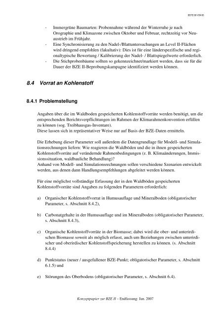 BZE II-Konzeptpapier - Institut für Waldökologie und Waldinventuren