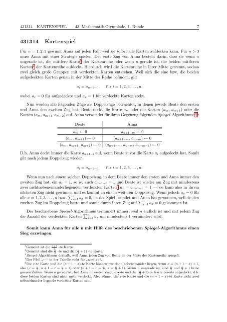 43. Mathematik-Olympiade 1. Stufe (Schulrunde) Klasse ... - JavaPsi