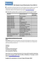 FXU Student Council Nomination Form 2010-11 - FXU Students Union