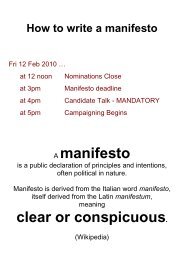 How to write a manifesto - FXU Students Union