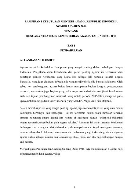 Bab I Pendahuluan Portal Kementerian Agama Ri