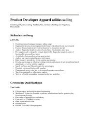 adidas sailing - Kopiex - Jobs - TextilWirtschaft