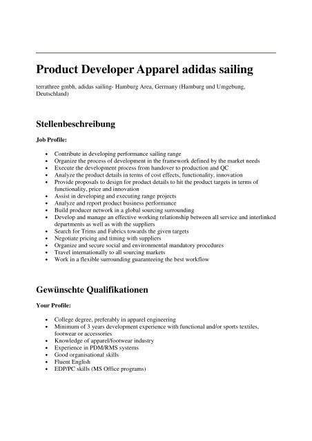 adidas sailing - Kopiex - Jobs - TextilWirtschaft