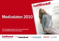 Mediadaten 2010 - Jobs - TextilWirtschaft