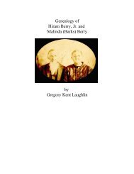 Genealogy of Hiram Berry, Jr. and Malinda (Barks) - Beeson Law ...