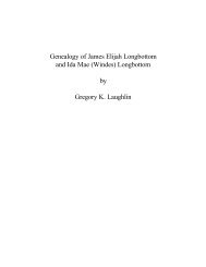 Genealogy of James Elijah Longbottom and Ida Mae (Windes ...