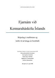 Fjarnám við Kennaraháskóla Íslands - Háskóli Íslands