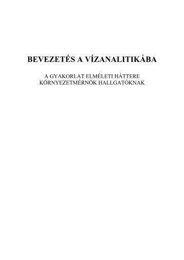 BEVEZETÉS A VÍZANALITIKÁBA