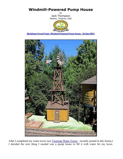 Windmill-Powered Pump House - myLargescale.com