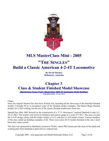 MLS MasterClass Mini - 2005 "THE SINGLES" - myLargescale.com