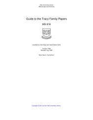 Guide to the Tracy Family Papers - Tracey/Tracy/Treacy Family