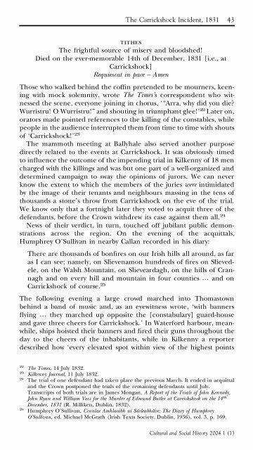 The Carrickshock Incident, 1831: Social Memory and an Irish cause ...
