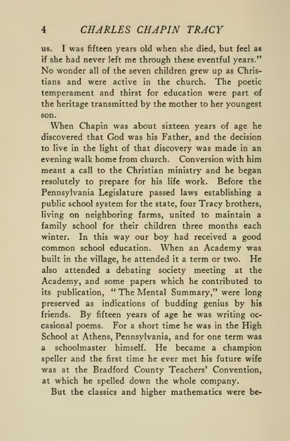 Charles Chapin Tracy, missionary, philanthropist, educator, first ...