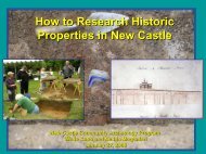 Historical Research and Archeology in New Castle - NC CHAP