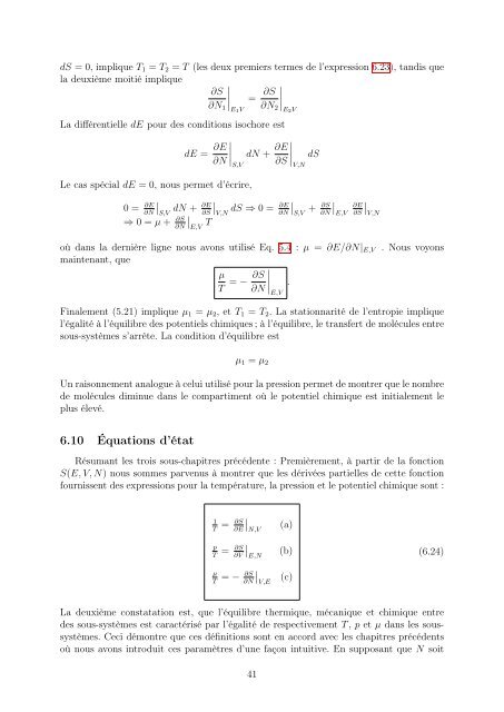 Thermodynamique (2004-2010). - Université de Genève