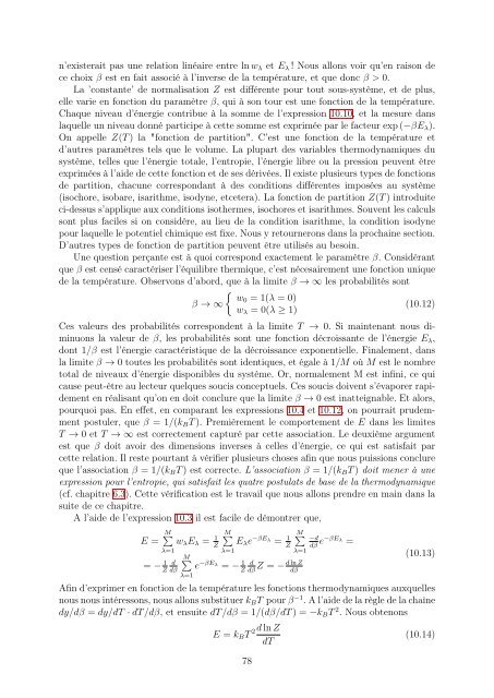 Thermodynamique (2004-2010). - Université de Genève