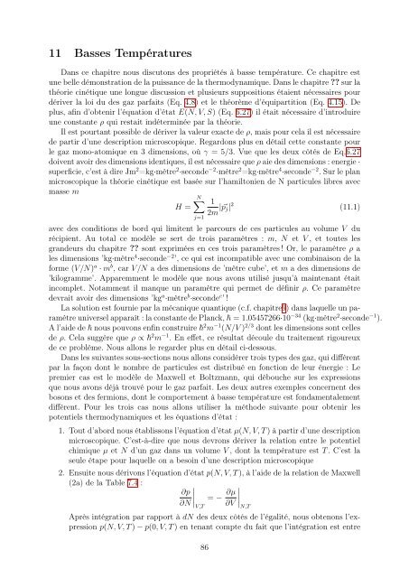 Thermodynamique (2004-2010). - Université de Genève