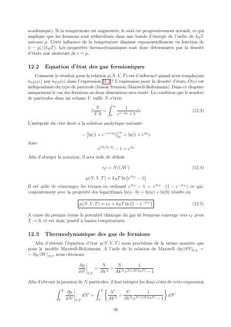 Thermodynamique (2004-2010). - Université de Genève