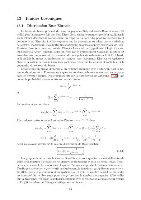 Thermodynamique (2004-2010). - Université de Genève