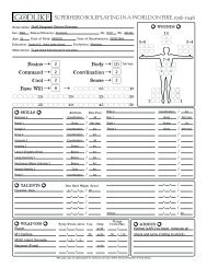 GODLIKE Character Sheet - Arc Dream Publishing