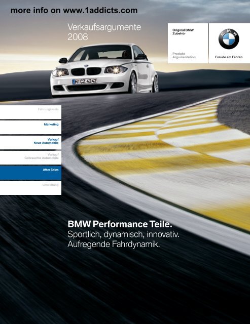 Baureihenarchiv für BMW Fahrzeuge · Original BMW Zubehör - BMW Performance  Interieur ·