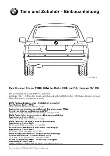 Reequipar a PDC trasero - BMW Carx Spain
