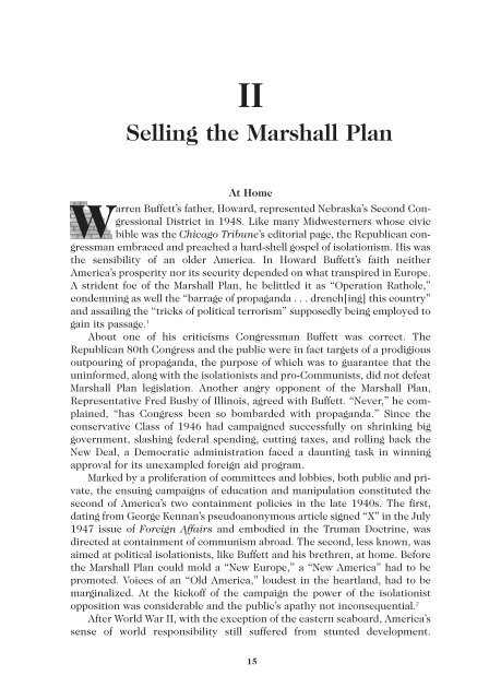 Selling the Marshall Plan - The George C. Marshall Foundation