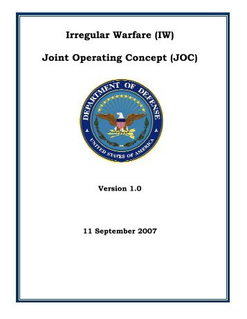 Joint Operating Concept (JOC) - GlobalSecurity.org