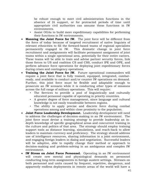 Joint Operating Concept (JOC) - GlobalSecurity.org