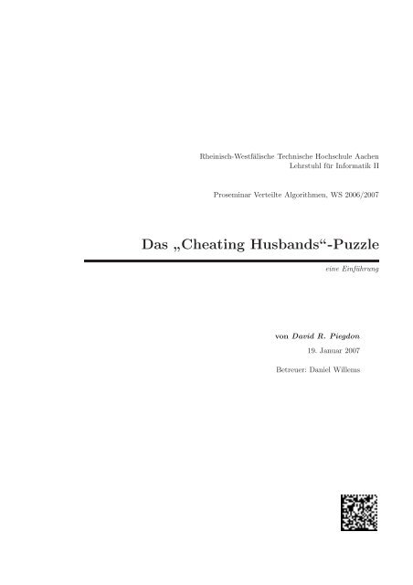 Das „Cheating Husbands“-Puzzle - David R. Piegdon