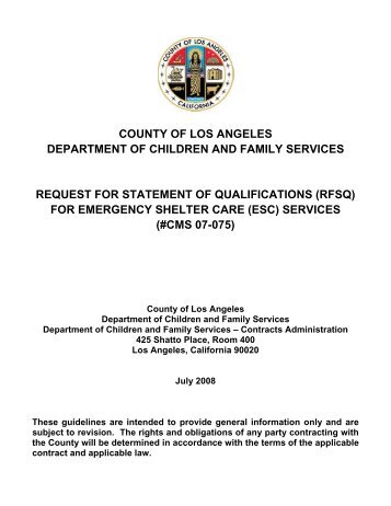 PART I - APPENDICES - Los Angeles County Department of ...