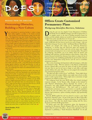 DCFS News Summer Issue (PDF) - Los Angeles County Department ...