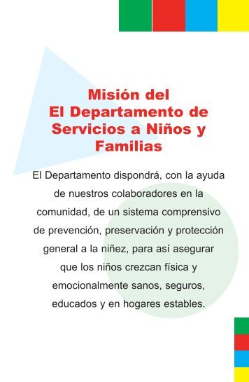 Misión del El Departamento de Servicios a Niños y Familias