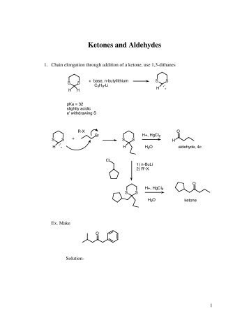 Ketones and Aldehydes