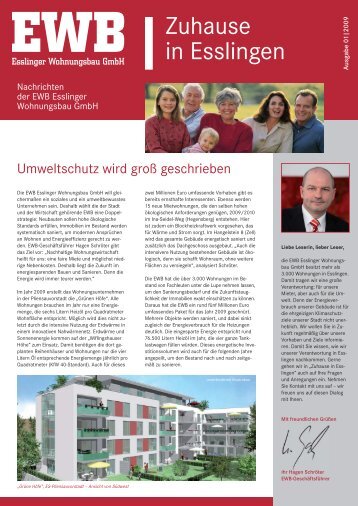 Mieterzeitung 1/2009 - Esslinger Wohnungsbau GmbH