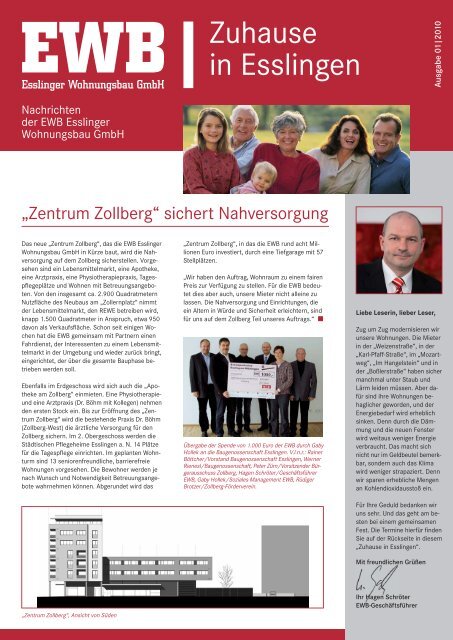 Mieterzeitung 1/2010 - Esslinger Wohnungsbau GmbH