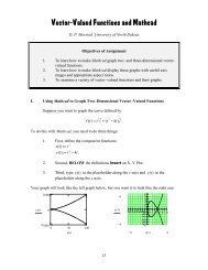 Vector-Valued Functions and Mathcad - Arts & Sciences - University ...