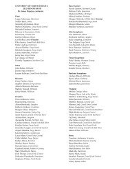 2011-2012 Honor Band Roster - Arts & Sciences - University of ...